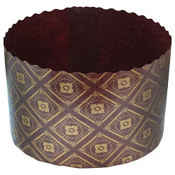 Форма бумажная для кулича "КОРИЧНЕВАЯ СТАНДАРТ" d= 13,4 см x h= 10 см