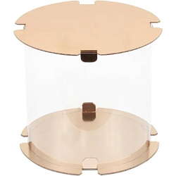 Коробка для торта "Тубус" 24 см*24 см золото